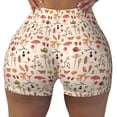 thumbnail image 2 of Lsque Retro Autum Mushrooms Pattern High Waisted Biker Shorts for Women-Tummy Control Fitness Athletic Workout Running Yoga Gym Shorts,Moisture-Wicking-X-Large, 2 of 9