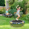 thumbnail image 5 of Gymax 2-in-1 Trampoline & Swing Combo Foldable Rebounder for Kids w/ Sturdy Ropes, 5 of 10