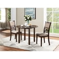 thumbnail image 2 of New Classic Gia 3-Piece 42" Round Wood Dining Set with 2 Chairs in Cherry, 2 of 9