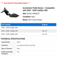 thumbnail image 2 of Accelerator Pedal Sensor - Compatible with 2004 - 2009 Cadillac SRX 2005 2006 2007 2008, 2 of 2