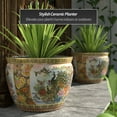 thumbnail image 2 of Red Lantern Large 22" Satsuma Porcelain Fishbowl Planter, 2 of 6