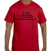 True City Life Funny Humor In My Defense I Was Left Unsupervised T-Shirt