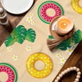 thumbnail image 3 of Summer Swimming Rings Table Runner 72 Inches, Floral Plumeria Beach Seaside Bed Runner Dresser Scarves Tabletop for Indoor Outdoor Parties/Ceremony/Banquet, 16" x 72", 3 of 9
