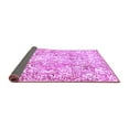 thumbnail image 2 of Ahgly Company Indoor Round Abstract Purple Modern Area Rugs, 5' Round, 2 of 4