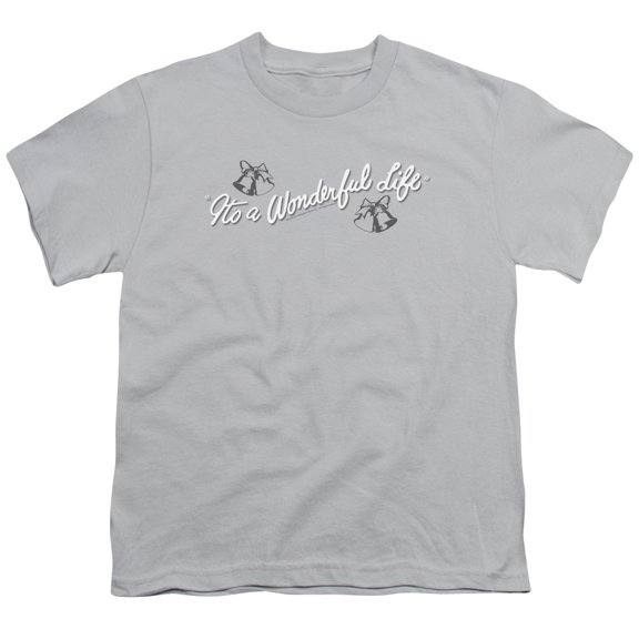 Its A Wonderful Life Logo Youth 18/1 T-Shirt Silver