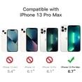 thumbnail image 6 of JETech 3 in 1 Case for iPhone 13 Pro Max 6.7-Inch, with 2-Pack Screen Protector and Camera Lens Protector, Non-Yellowing Shockproof Bumper Phone Cover, Full Coverage Tempered Glass Film (Clear), 6 of 7