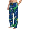thumbnail image 2 of Junzan Men'S Pajama Pants Dinosaur In Space Sleepwear Pants Pj Bottoms Drawstring And Pockets, 2 of 9