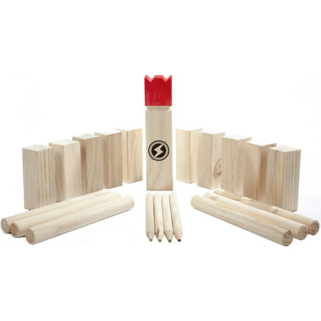 Striker Games Kubb Lawn Game - Outdoor Games - Party Games - Strategic Fun - Beach Games - Outdoor Toys - Games For Families - Backyard Games for Adults and Family - Camping Games - Wooden (Best Backyard Party Games)