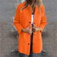 thumbnail image 5 of TRUBKH Trench Coat women's rain jacket womens waterproof jacket summer jacket womens windbreaker Single Breasted Hooded Jacket Coat Single Breasted Long Coats For Trench Coat Orange 3XL, 5 of 6