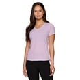 thumbnail image 4 of RBX Active Women's Ruched Side Tie Textured Cotton-Blend T-Shirt, 4 of 5