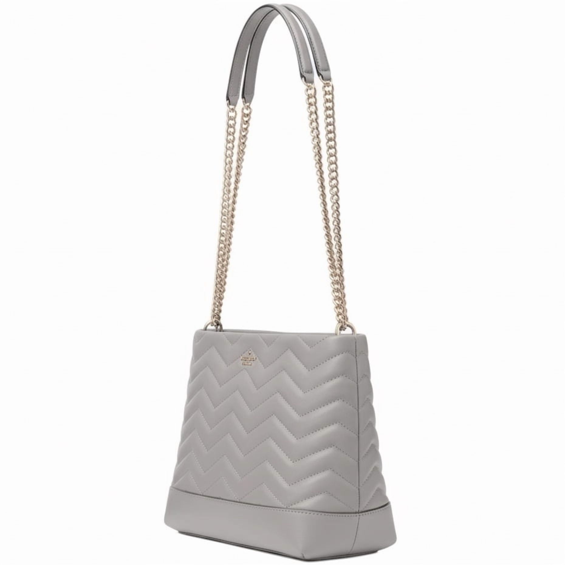 Kate Spade New York Women's Reese Park Lorie Leather Shoulder Bag (Ash Grey)