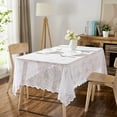 thumbnail image 3 of Warm Home Designs 60" x 84'' White Lace Rectangle Tablecloth. AMEWhite 60x84, 3 of 5