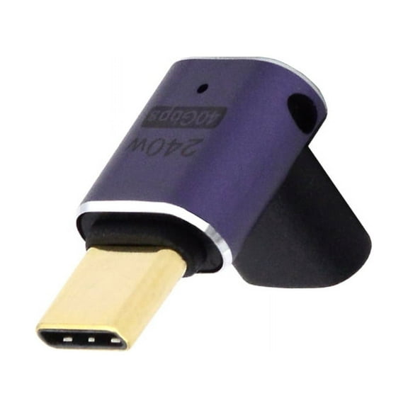 FVH USB4 Type C Male to Female 240W Power 40Gbps Data 8K Video Adapter Low Profile Up Down Angled for NS Phone Laptop