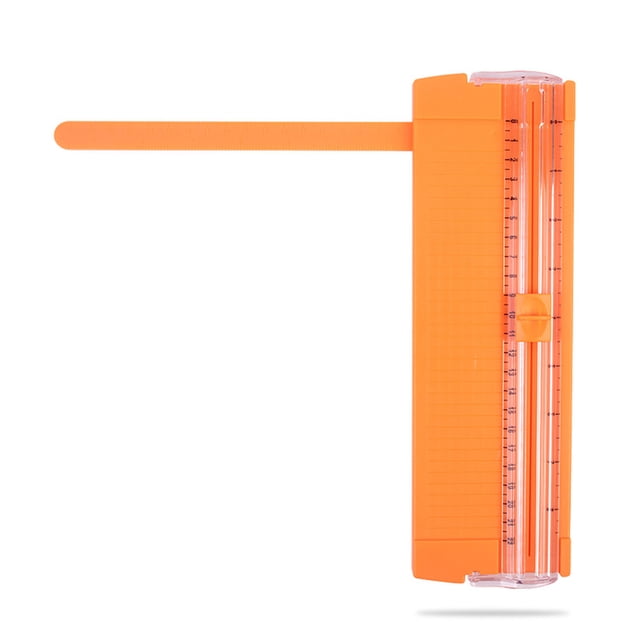 Cortador de Papel Nikou Naranja Doble Escala Plástico Acero 27 x 8,5 x 2,5 cm
