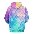 thumbnail image 3 of Colorful Fish Scale Pattern Men's Women New Sweatshirt Hoodie Men's Plus Size Sweatshirt Hooded Sweatshirt 3d Printed Street Men's Cloth, 3 of 6