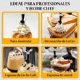 thumbnail image 3 of Sifon Crema Batida, Dispensador Profesional de Crema Batida de 500 ml, Sif&oacute;n para Nata de Aluminio Resistente, Fabricante de Nata Montada Ideal para Postres Caseros para el Restaurante Cafe, 3 of 8