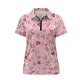 thumbnail image 6 of Whosucclay Salamander Heart Moisture Wicking Women V Neck Golf Shirts, Polyester Tennis Shirts Lightweight Soft Polo Shirts for Going Travel Running Size Small, 6 of 10