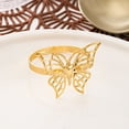 thumbnail image 3 of Juego de 12 servilleteros con diseño de mariposas doradas y plateadas, ideales para decorar fiestas, mesas de comedor, uso diario y reuniones familiares., 3 of 8