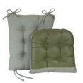 thumbnail image 3 of Klear Vu Omega Cojín Antideslizante Para Mecedora Ensamblado En Ee. Uu. Diseño Grueso Con Mechones Incluye Almohadilla Para El Asiento Y Almohada Para El Respaldo Con Lazos 17 X 17 Pulgadas Juego De 2, 3 of 5