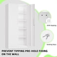 thumbnail image 4 of 72" Metal Office Storage Locking Cabinet, Lockable Garage Storage Cabinets, High Office Storage Cabinet with Adjustable Shelves for Garage(White), 4 of 9