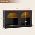 thumbnail image 6 of Homieasy 47" Arched LED Entryway Table - Farmhouse Console Table with Adjustable Shelves, Sofa Table,Arch TV Stand for Entrance, Hallway, Living Room (Black and Rustic), 6 of 8