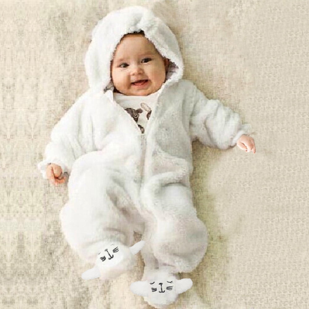 Black Friday Deals 2022 Hesxuno Baby Pajamas Newborn Infant Baby Boy Girl Hooded Cartoon Flannel Romper Jumpsuit Warm Clothes Boy Girl Pajamas Bodysuit Toddler Jacket Walmart