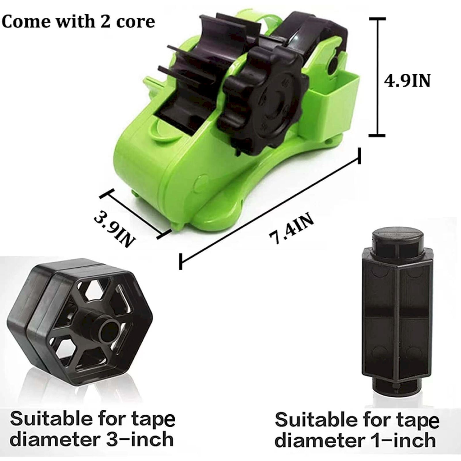 Goowood Heat Tape Dispenser for Sublimation Semi-Automatic Multiple Roll Cutter for Heat Transfer Masking Tape with 1 and 3 Inch Roller Core