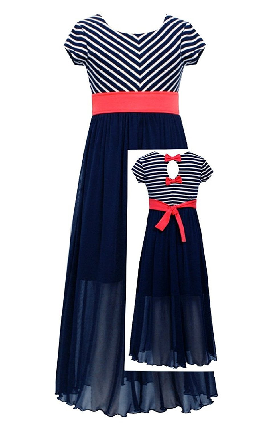 Bonnie Jean Mitered Stripe Knit Cutout 