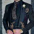 thumbnail image 2 of Formal Men's 3-Piece Suit Set with Jacket, Pants, and Vest for Weddings and Parties (XS-5XL), 2 of 5
