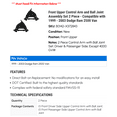 thumbnail image 2 of Front Upper Control Arm and Ball Joint Assembly Set 2 Piece - Compatible with 1999 - 2003 Dodge Ram 2500 Van 2000 2001 2002, 2 of 2