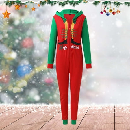 

Christmas Parent-child Suit Printing Home Clothes Pajamas One-piece Clothes