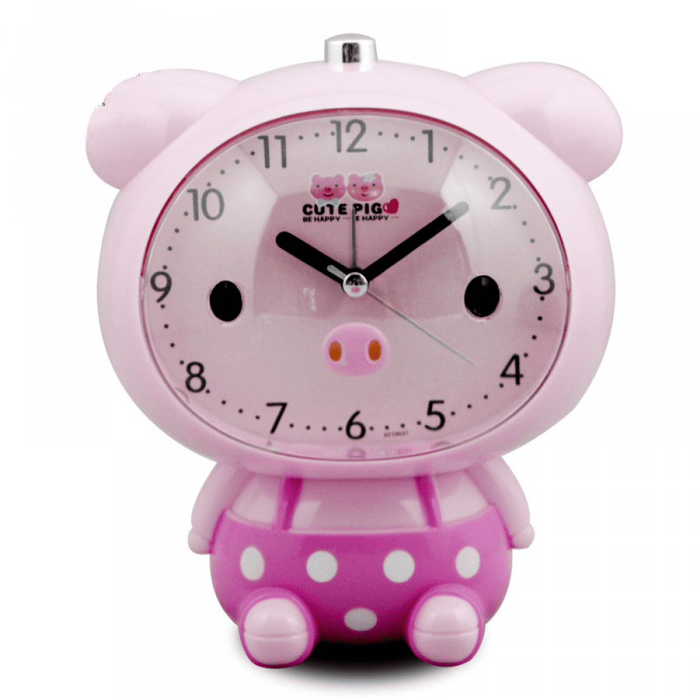 TIMPCV Alarm Clocks For Bedrooms, Cartoon Alarm Clock Piggy Pig Clock