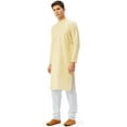 thumbnail image 2 of Maple Clothing Kurta Pyjama en Coton Tenue Ethnique Imprimée Indienne Décontractée (Jaune, 3TG), 2 of 6