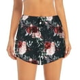thumbnail image 2 of KLL Watercolor Floral Pattern Shorts Women,Athletic Shorts High Waisted Running Shorts Pocket Sporty Short Gym Elastic Workout Shorts-X-Large, 2 of 7
