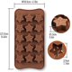 thumbnail image 5 of Moldes de silicona con forma de estrella para chocolate, uso para pasteles, chocolate, helado, tartas, muffins, velas, jabones, gelatina, mousses, 5 of 5