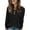 Black, variant on Sweaters For Women Long Sleeve V Neck Ribbed Pullover Fall Winter Button Solid Color Elegant Top 2025 Outdoor Daily Women Sweaters Black L