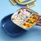 thumbnail image 2 of Fiambrera portátil de acero inoxidable, caja bento para niños, estudiantes, niños, para acampar al aire libre, picnic, contenedor de alimentos, cocina, 3 rejillas, azul, 2 of 5