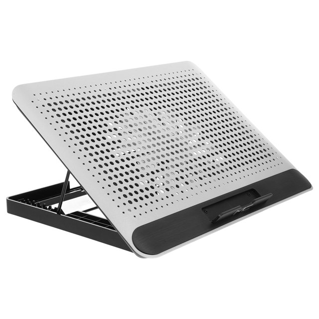 Notebook Cooler Quiet Thin Mute Computer Fan Cooler Aluminum Alloy Plate Computer Support Frame for Home (Silver)