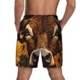 thumbnail image 2 of Lsque Mens Swim Trunks Sunflower Butterfly Cow Pattern - Bathing Suit Compression Liner - Beach Swim Shorts Swimwear - (S-3XL) - Stretch Quick Dry -Medium, 2 of 9
