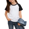 thumbnail image 4 of Gfyviroh 3 Pack Girls Basic T-Shirts Color Block Cotton Short Sleeve Tee Shirt Soft Summer Versatile Casual Tops, 4 of 6