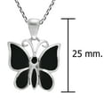 thumbnail image 2 of Carefree Mystique Butterfly Black Onyx Sterling Silver Pendant Necklace Female Adult, 2 of 6