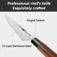 thumbnail image 3 of Plys Japanese Chef Knife - 8 Inch Damascus Kitchen Knife, Non-Slip Razor Ultra Sharp Knife with Ergonomic Handle, 3 of 7