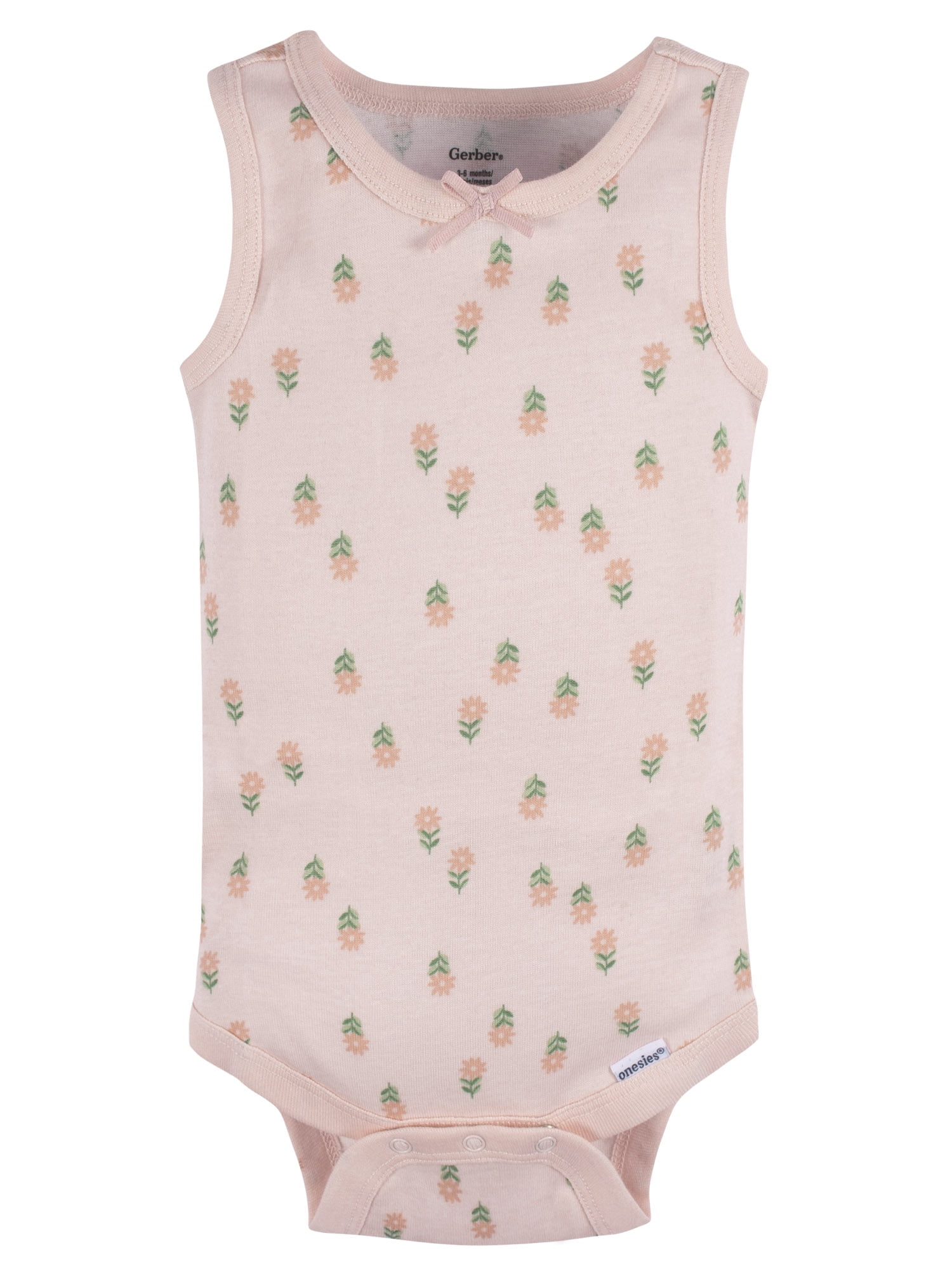 Gerber Baby Boys or Girls Casual Sleeveless Bodysuits, 5-Pack, Sizes 0/3 Months- 24 Months