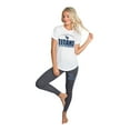 thumbnail image 2 of Women's Concepts Sport White/Charcoal Tennessee Titans Sonata Short Sleeve Top & Leggings Set, 2 of 6