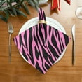 thumbnail image 2 of GZHJMY Zebra Stripe Cloth Napkins Set of 1, Reusable Washable Oversized Table Napkins for Family Wedding Dinner Party Home Decor, 20 Inch Decorative Washcloths, 2 of 7