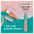 thumbnail image 6 of joy Female Razor Handle and 2 Blade Refill Cartridges, Color-changing, 6 of 9