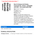 thumbnail image 2 of Rear Air Spring to Coil Spring Conversion Kit - 8 Piece - Compatible with 2004 - 2010 Infiniti QX56 4WD 2005 2006 2007 2008 2009, 2 of 2