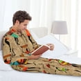 thumbnail image 6 of Lsque Dancing African Women Pattern Long Sleeve Pajama Set for Men - Soft 2-Piece Sleepwear and Loungewear Set with Pockets, Comfy Nightwear-Large, 6 of 7