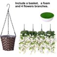 thumbnail image 5 of Artificial Fake Flowers Plants Hanging Baskets for Outdoor Porch Spring Decoration, Faux Silk Red Hibiscus Long Vines in Planter UV Resistant Realistic for Home Outside Balcony Patio Yard, 5 of 5