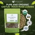 thumbnail image 2 of Biokoma Pure and Organic Cistus - Rock Rose Natural Dried Leaves in Resealable Pack Moisture Proof Pouch 100g USDA Certified Organic-Herbal Tea, No Additives,No Preservatives,No GMO, Kosher, 2 of 7